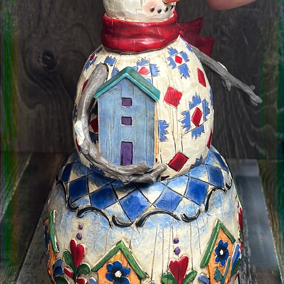 🌾 Jim Shore Vintage 2003 HEARTWOOD CREEK “ Winter’s Haven” Snowman - Picture 11 of 12